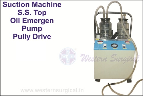 Suction Machine S.S. Top Oil Emrgen Pump Pully