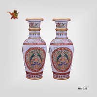 American Marble Painting Pot / Marble Flower Vase