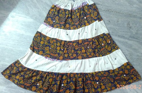 Multiple Colors Ladies Mirror Long Skirts