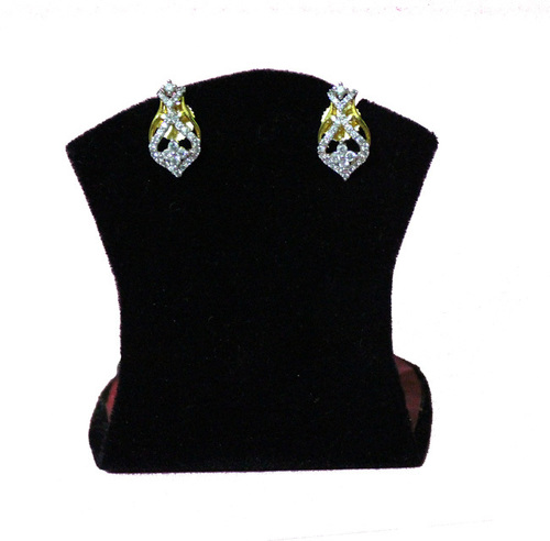 Butter Stone Tops Earrings - Alloy 15x10 mm Silver Rhodium Plated | Elegant Design Luxury Appeal Stunning Sparkle