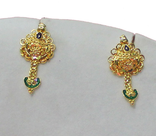 Meena Tops - Gold Plated, 2x1 cm, Gold Finish | Elegant Design, Intricate Detail, Lightweight, Durable