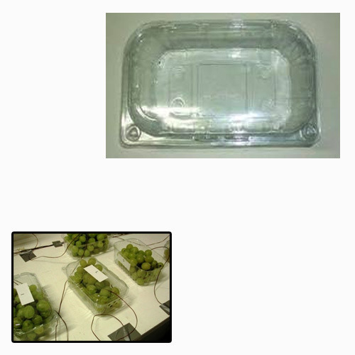 Grapes Packaging Tray for Food Industry - Plastic, Rectangular, Clear | Durable, Stackable, Customizable Sizes