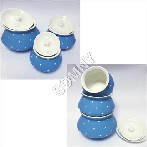 HANDI SET WHITE POLKA DOTS (3pcs)