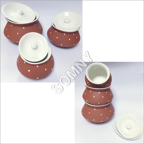 HANDI SET WHITE POLKA DOTS (3pcs)