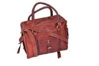 Pure Leather Bags - Small To Large Sizes, Brown Color | Zip Lock And Buckle Closure, Standard Design, Warranty Included