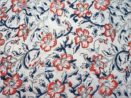 Rayon Linen Hand Block Print Fabric Rayon Linen Hand Block Print Fabric