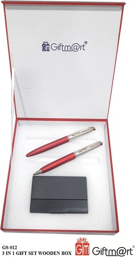 Red And Black 3 In 1 Gift Set Wooden Box