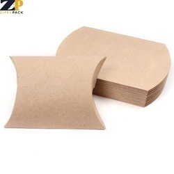Soap Boxes - 300 GSM Eco-Friendly Paper, 3.4x1.1x3.4 Inch Brown Pillow Box | Durable, Elegant Packaging, Easy Assembly, Versatile Use