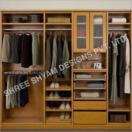 Handmade Furniture Light Brown Tall Narrow Wardrobe