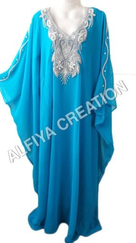 Royal Style Turqiouse Farasha Kaftan Jalabiya Thob