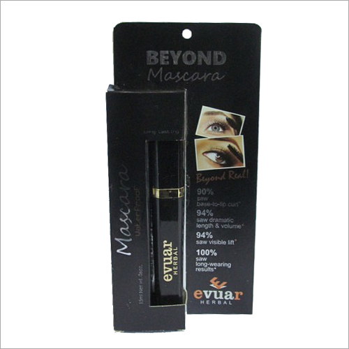 Mascara - Plastic, 12cm Length, 2cm Diameter | Black, Curling Effect, All Day Wear, Long Lashes, Smudge Proof, Volume Boost, Easy Application