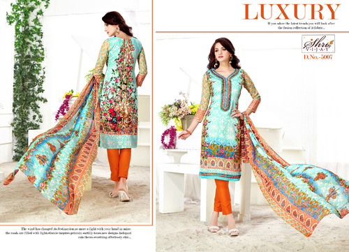Elisha Pure Glace Cotton Embroidery Suit