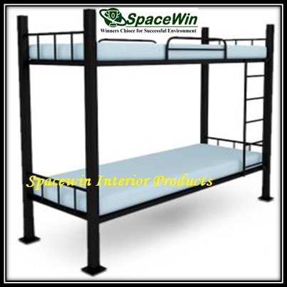 2 Tier Cot - Steel, 72x54x48 Inches, Powder Coated | Two Tiers, Space Saving, Ladder Included, Strong Support