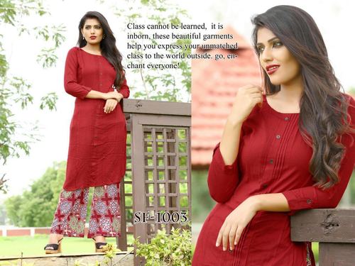Doet - Rayon Kurta Maroon, Relaxed Fit Palazzo | Elegant Design, Comfortable Fit, Stylish Look, Perfect Drape