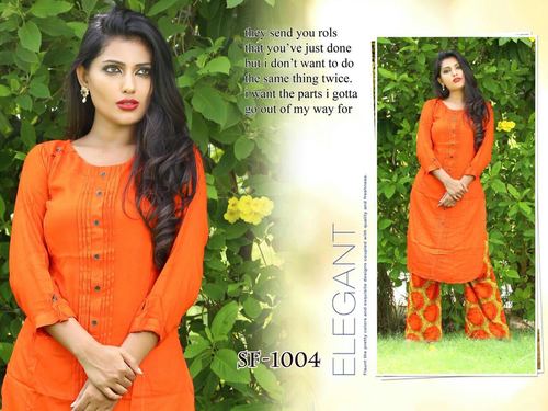 Ojasvi - Cotton, 44 Inches, Orange | Luxury Look, Elegant Style, Comfortable Fit, Modern Design