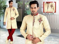 Golden Mens Wedding Sherwani