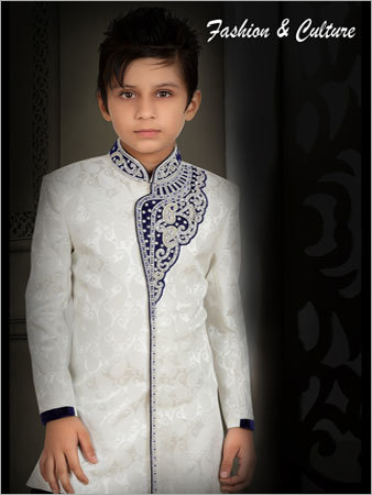 White Kids Sherwani