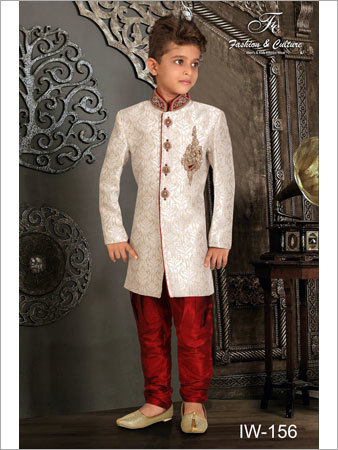 Silver Kids Sherwani Suits