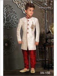 Silver Kids Sherwani Suits