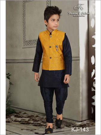 Blue Traditional Kids Sherwani