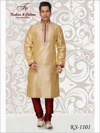 Golden Silk Kurta Pyjama