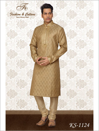 Golden Mens Kurta Pyjama