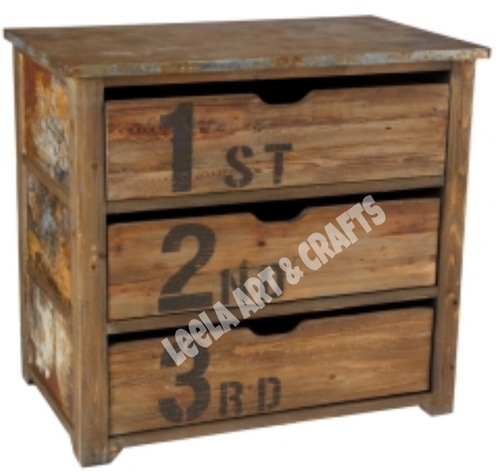 Reclaimed Wood Chest 3 Drawer