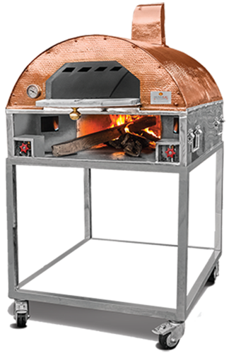 Wood Fired Pizza Oven - Fire Bricks, Gas Powered | Even Heat Distribution, Rich Smoky Flavor, Moisture Retention, Large Entrance Opening