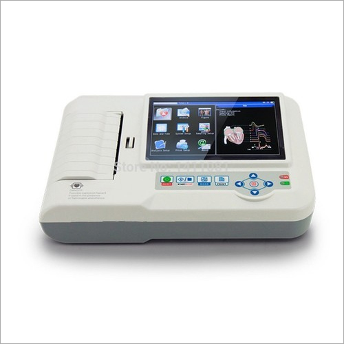Digital Six Channel ECG Machine - Premium Quality Materials, LCD Screen, Digital Adjustments | Battery Powered, 1 Year Warranty, Accurate and Safe Usage