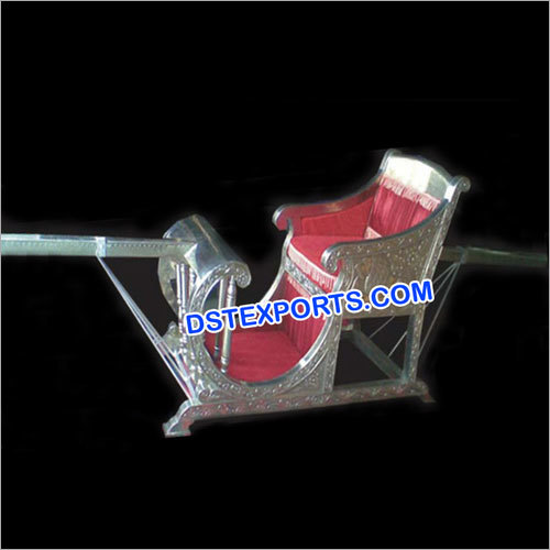 Silver Metal Open Wedding Palki