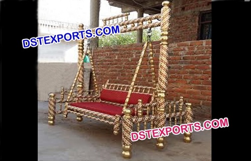 Meenakari Wooden Wedding Swing