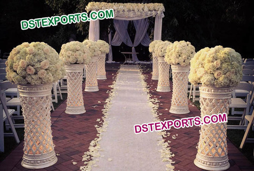 Wedding Aisle Decoration Crystal Pillars Wedding Aisle