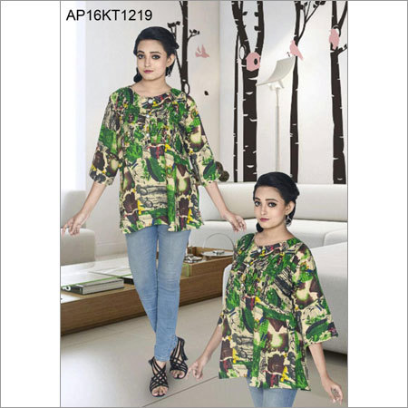 Cotton Floral Print Tops