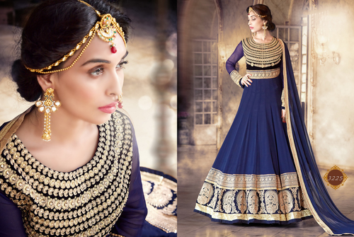 Utmost Blue Georgette Anarkali Suit