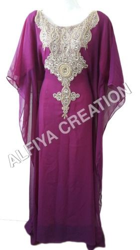 Gorgeous Gold Work Arabic Wear Kaftan Jalabiya