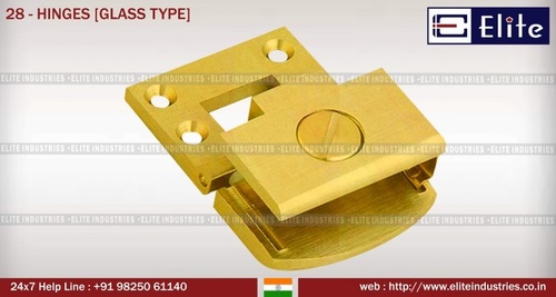 Polished Brass Hinges Glass Type