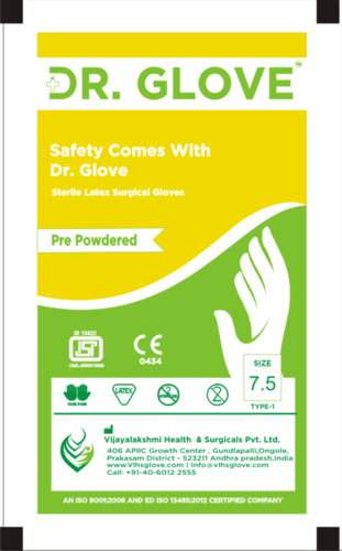 White Sterile Surgical Gloves