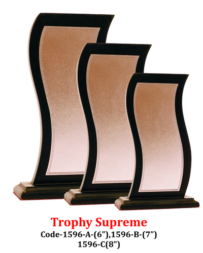 Wooden Trophy & Awards - Wood, Variable Sizes, Brown | Elegant Design, Smooth Finish, Award Recognition, Boxed Packaging