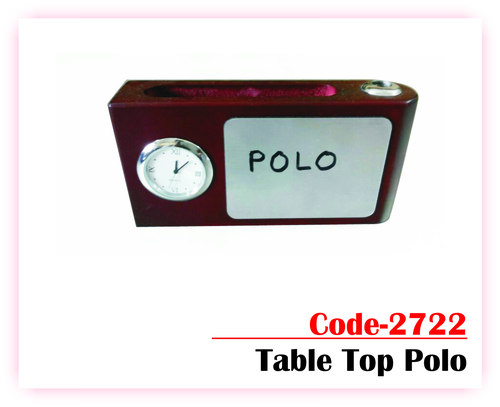 Wooden Table Tops - Wood, Metal, 10x5x3 cm, Dark Brown | Analog Clock, Polished Finish, Elegant Design, Nameplate