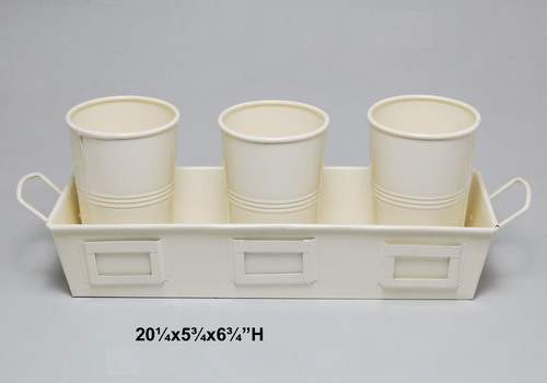 Iron and Steel Flower Vases