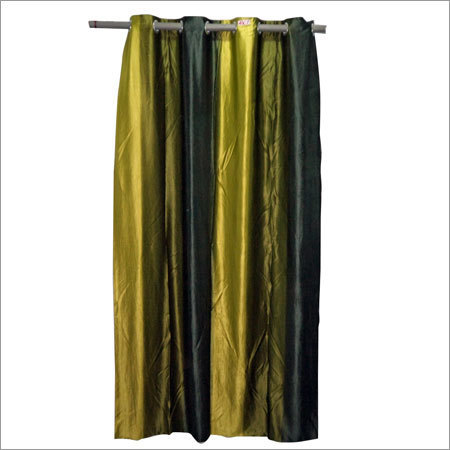 Jacquard Curtains - Eyelet Style, 7-9 Feet Size, Striped Pattern, Green Color | Soft Fabric, Durable Material, Elegant Design, Easy Wash, Trendy Look