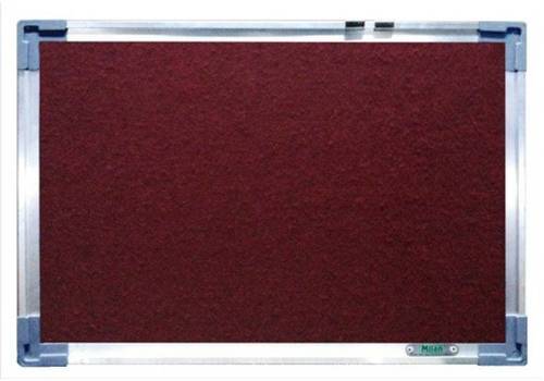 Metal Felt Notice Board (Maroon)