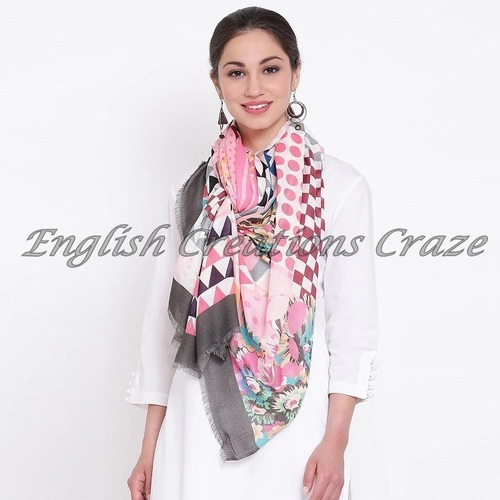 Silk Cotton Print Stoles Silk Cotton Print Stoles