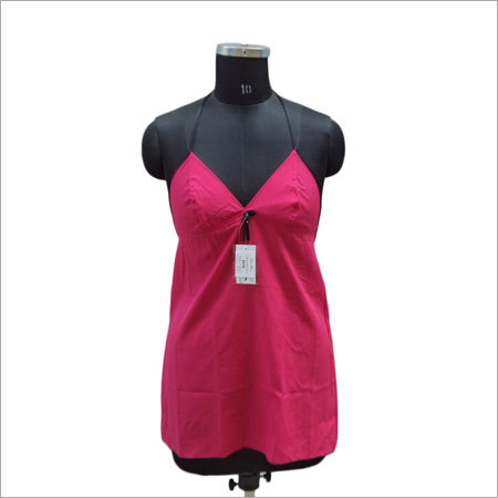 Pink Womens Satin Nighty