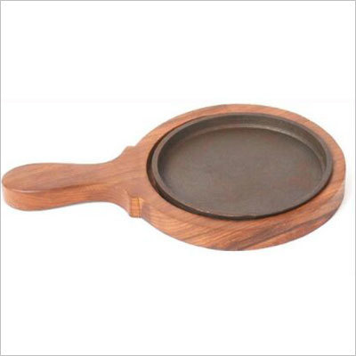 Wooden Round Sizzler Plate