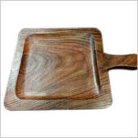 Wooden Square Pizza Plate