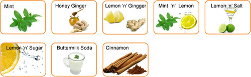 Soda Fountain machine Flavours