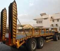 Semi Low Bed Trailer - Steel, 12-20m X 2.5-3m, 2-3 Axles | Heavy Duty Design, Easy Loading, Air Brakes For Bulk Cargo Transport