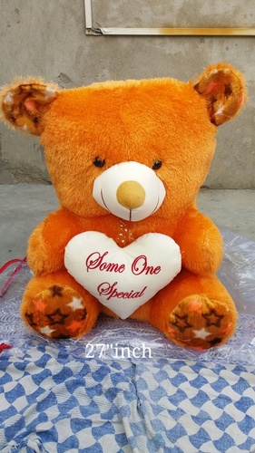 Teddy For Gift - Polyester, 27 Inch, Orange | Soft Plush, Adorable Design, Collectible Item