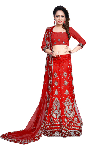 Red Bridal Lehenga